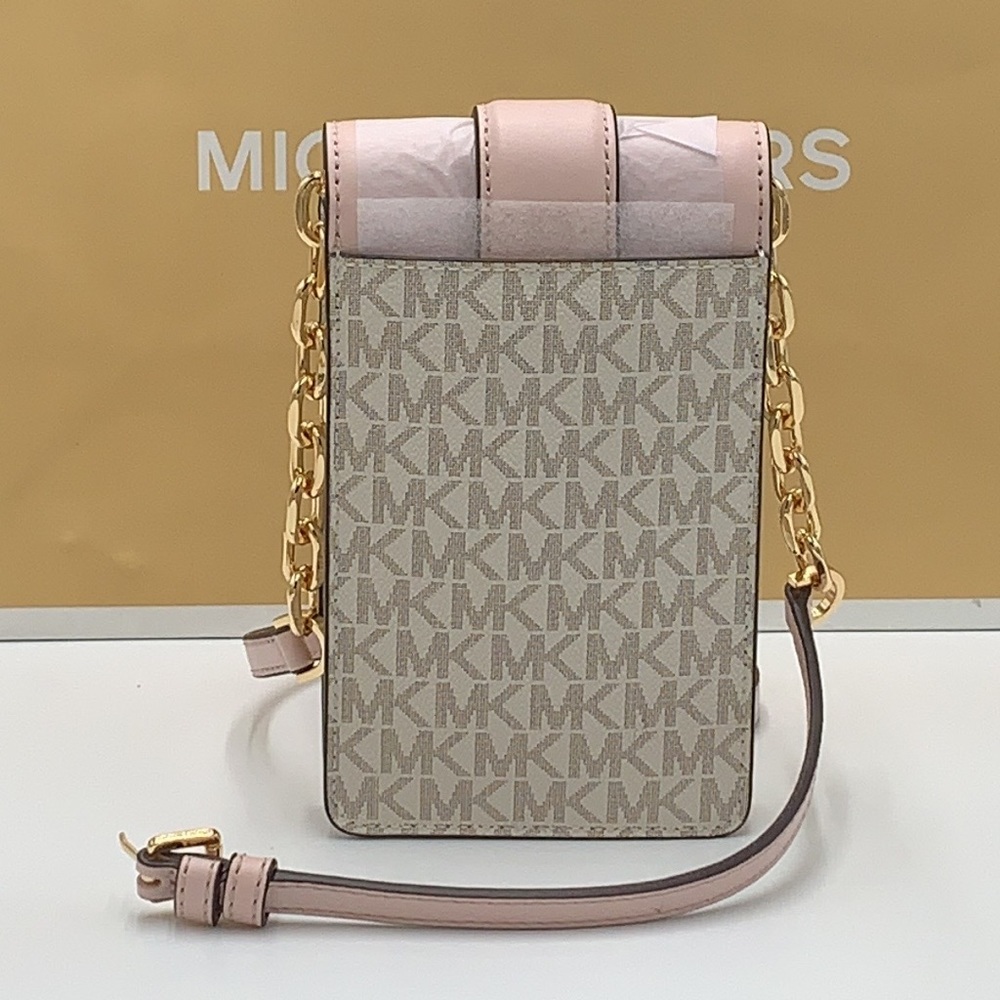NWT MICHAEL KORS CARMEN SMALL NORTH SOUTH PHONE XBODY POWDER BLUSH MULTI - Picture 13 of 15